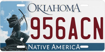 OK license plate 956ACN