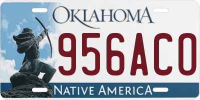 OK license plate 956ACO