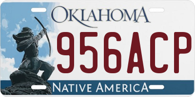 OK license plate 956ACP