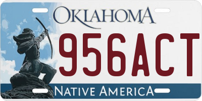 OK license plate 956ACT