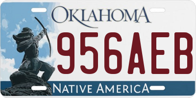 OK license plate 956AEB