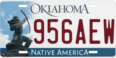 OK license plate 956AEW