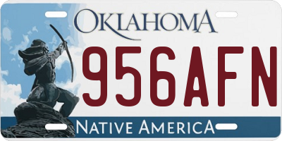 OK license plate 956AFN