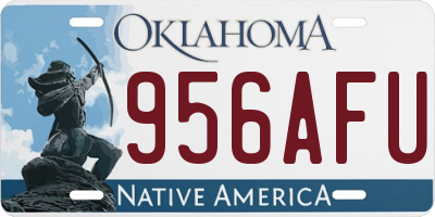OK license plate 956AFU