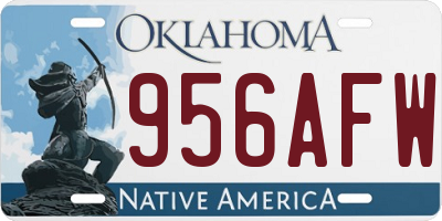 OK license plate 956AFW