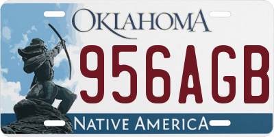 OK license plate 956AGB