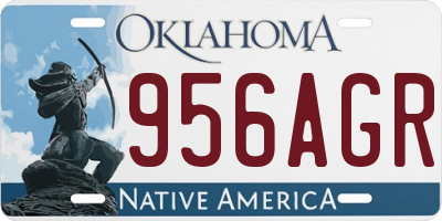 OK license plate 956AGR