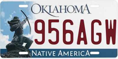 OK license plate 956AGW