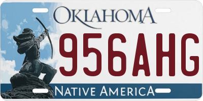 OK license plate 956AHG