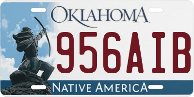 OK license plate 956AIB
