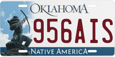 OK license plate 956AIS