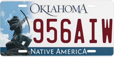 OK license plate 956AIW