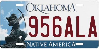 OK license plate 956ALA
