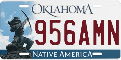 OK license plate 956AMN