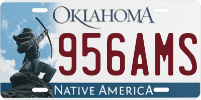 OK license plate 956AMS