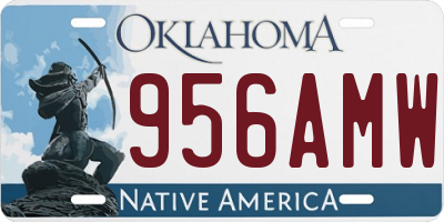 OK license plate 956AMW