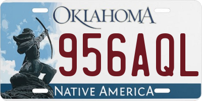 OK license plate 956AQL