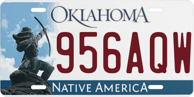 OK license plate 956AQW