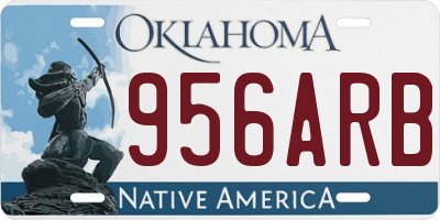 OK license plate 956ARB