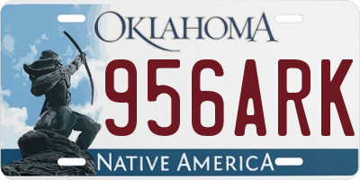 OK license plate 956ARK