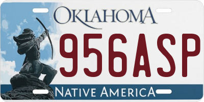 OK license plate 956ASP