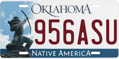OK license plate 956ASU