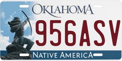 OK license plate 956ASV