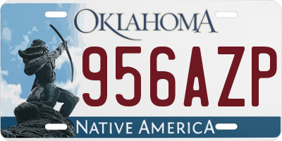 OK license plate 956AZP