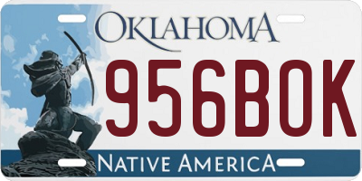 OK license plate 956BOK