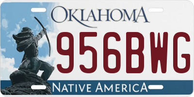 OK license plate 956BWG