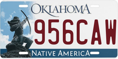 OK license plate 956CAW
