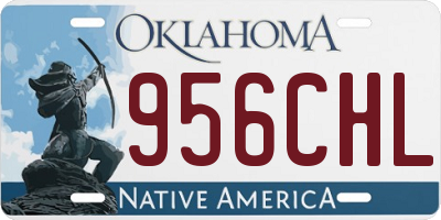OK license plate 956CHL