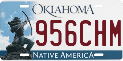 OK license plate 956CHM