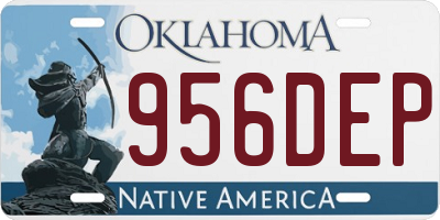 OK license plate 956DEP