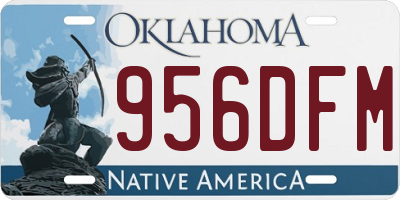 OK license plate 956DFM
