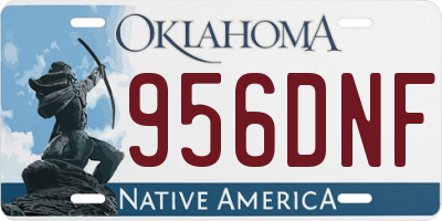OK license plate 956DNF