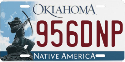 OK license plate 956DNP
