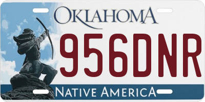 OK license plate 956DNR