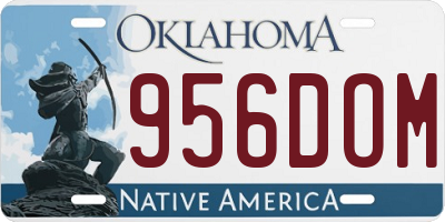 OK license plate 956DOM