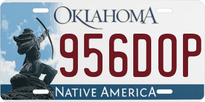 OK license plate 956DOP