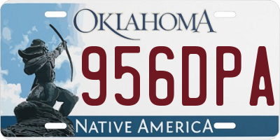 OK license plate 956DPA
