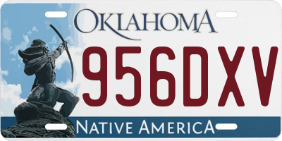 OK license plate 956DXV