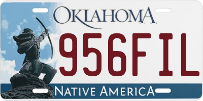 OK license plate 956FIL