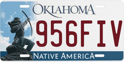 OK license plate 956FIV