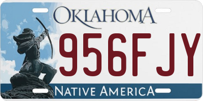 OK license plate 956FJY