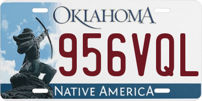 OK license plate 956VQL