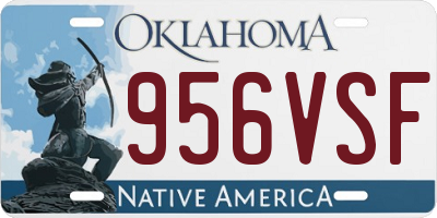 OK license plate 956VSF