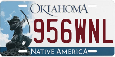 OK license plate 956WNL