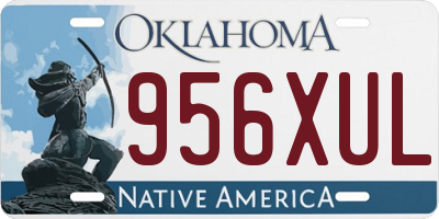 OK license plate 956XUL