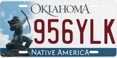 OK license plate 956YLK